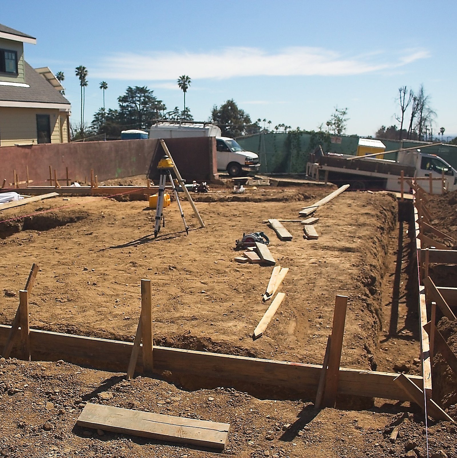 Residential fire rebuild site preparation in Altadena